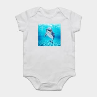 Smiling dolphin Baby Bodysuit